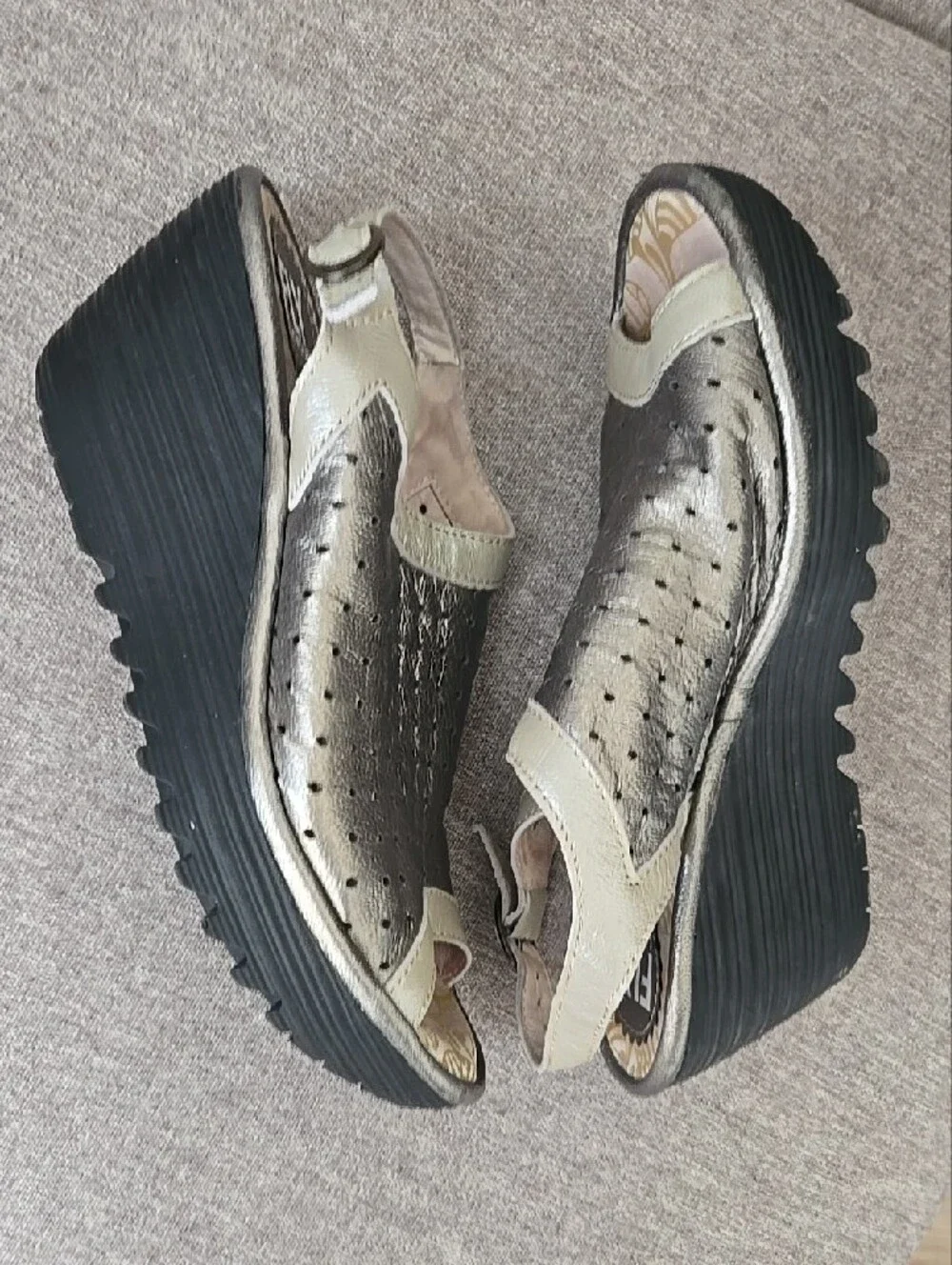 Fly London metallic perforated